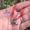 Гривна със зайче и гравирано сърце