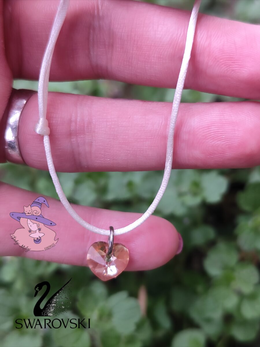Гривна със сърчице Swarovski CR Golden Shadow