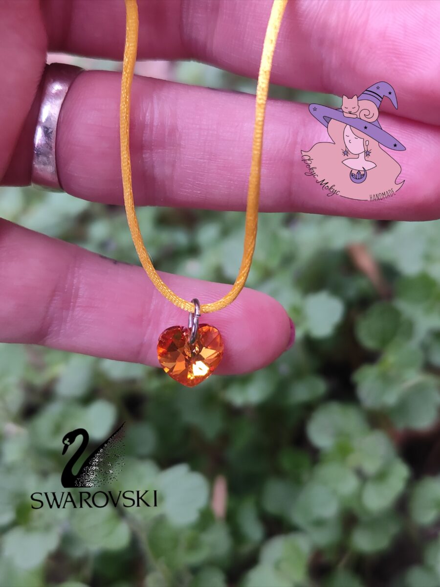 Гривна със сърчице Swarovski Metallic Sunshine